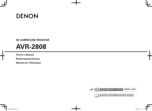 Handleiding Denon AVR-2808 Receiver