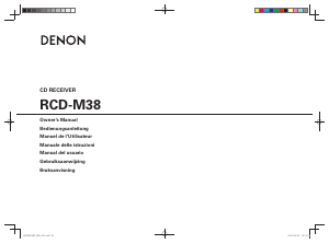 Bedienungsanleitung Denon RCD-M38 CD-player