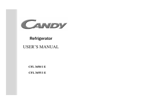 Manual Candy CFL 3650/1 E Frigorífico