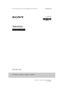 Bruksanvisning Sony Bravia KD-55XF7073 LCD TV