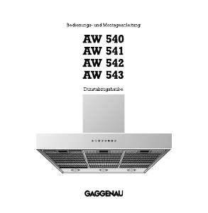 Bedienungsanleitung Gaggenau AW540191 Dunstabzugshaube