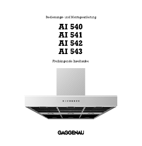 Bedienungsanleitung Gaggenau AI543122 Dunstabzugshaube