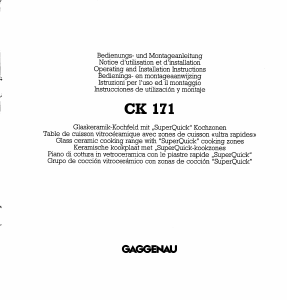 Manuale Gaggenau CK171114 Piano cottura