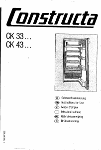 Handleiding Constructa CK40060 Koelkast