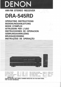 Manual Denon DRA-545RD Receiver