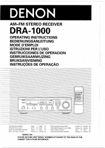 Manual Denon DRA-1000 Receptor