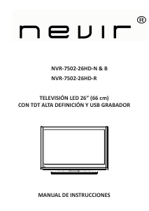 Manual Nevir NVR-7502-26HD-B Televisor LED