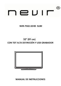 Manual de uso Nevir NVR-7502-32HD-N SLIM Televisor de LED