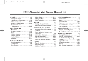 Handleiding Chevrolet Volt (2012)
