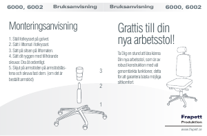 Bruksanvisning Frapett 6000 Arbetsstol