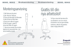 Bruksanvisning Frapett 8000 Arbetsstol