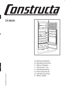Manual de uso Constructa CK64542 Frigorífico combinado
