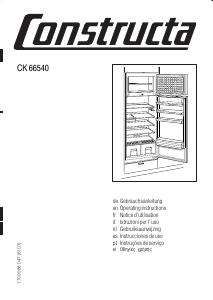 Handleiding Constructa CK64542 Koel-vries combinatie