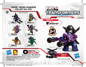 Handleiding Kre-O set A1007 Transformers Micro-Changers - Spinister