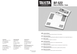 Manuale Tanita BF-522 Bilancia