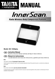 Handleiding Tanita BC-1000 Plus InnerScan Weegschaal