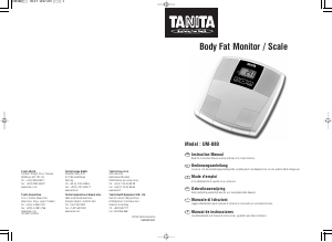 Manual de uso Tanita UM-080 Báscula
