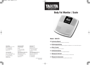 Handleiding Tanita UM-070 Weegschaal