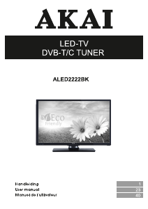 Handleiding Akai ALED2222BK LED televisie