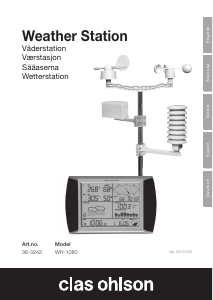 Handleiding Clas Ohlson WH-1080 Weerstation