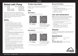 Bedienungsanleitung Asaklitt JL027007 Luftbett