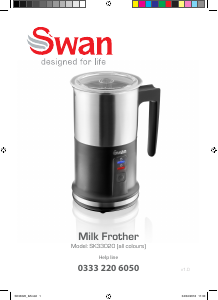 Manual Swan SK33020BLKN Milk Frother