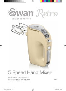 Manual Swan SP20150PN Hand Mixer