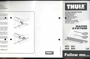 Manual de uso Thule Aero Bar 860 Barra de techo