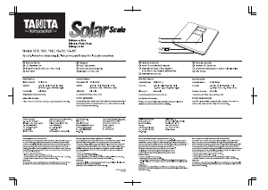 Manual Tanita 1618 Balança