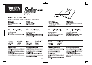 Manual Tanita 1631 Scale