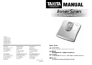 Handleiding Tanita BC-541 InnerScan Weegschaal