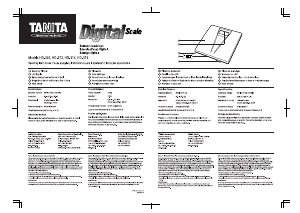 Handleiding Tanita HD-314 Weegschaal