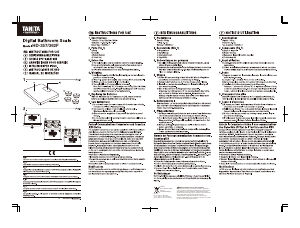 Manual Tanita HD-362F Balança