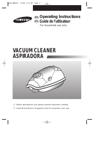 Mode d’emploi Samsung VAC-9073RP Aspirateur