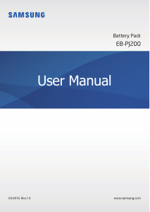 Manuale Samsung EB-PJ200 Caricatore portatile