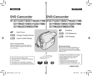 Manual Samsung VP-DC171 Camcorder