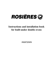 Bruksanvisning Rosières FED 7253 IN Ugn