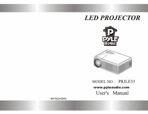 Bruksanvisning Pyle PRJLE33 Projektor