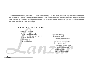 Manual Lanzar Vibe 438 Car Amplifier