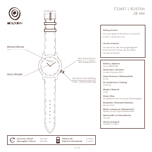 Bedienungsanleitung Holzkern Corsara Armbanduhr