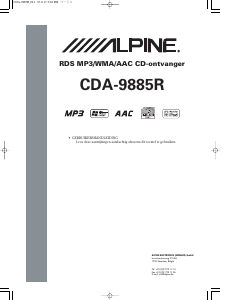Handleiding Alpine CDA-9885R Autoradio