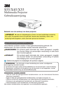 Handleiding 3M X55 Beamer