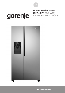 Manuál Gorenje NRS9182VX1 Lednice s mrazákem