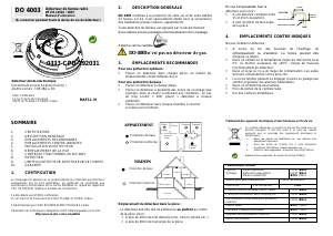 Mode d’emploi Myfox DO4003 Détecteur de fumée