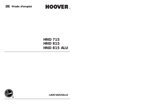 Mode d’emploi Hoover HND 815ALU47 Lave-vaisselle