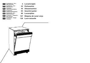 Manual Hoover DH833A SY Máquina de lavar louça