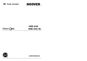 Mode d’emploi Hoover HOD 646 BL-47 Lave-vaisselle