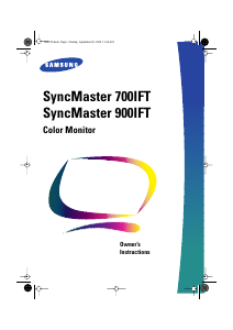 Handleiding Samsung 700IFT SyncMaster Monitor