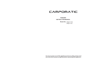 Handleiding Campomatic FRZ111W Vriezer
