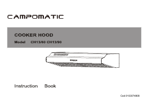 Handleiding Campomatic CH1390 Afzuigkap